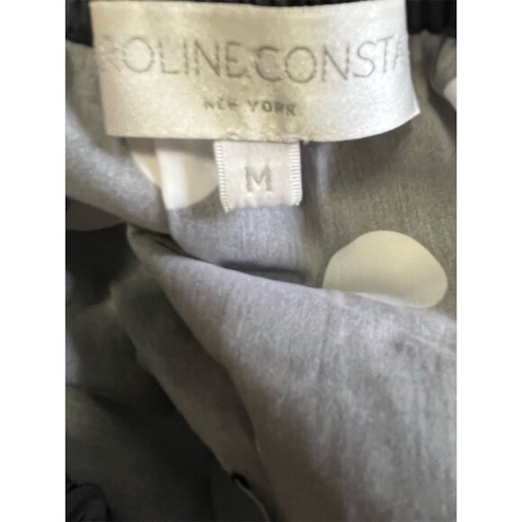 Caroline Constas Blouse Womens M Black White Polka Dot Puff Sleeve - Picture 6 of 6